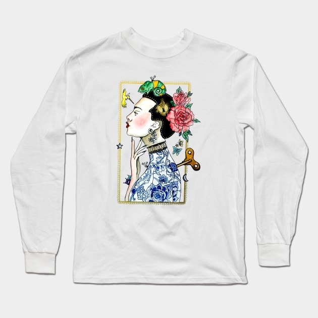 Manipulation of Dysfunctional Perception Long Sleeve T-Shirt by rosana art